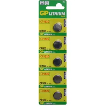 GP ΜΠΑΤΑΡΙΕΣ ΝΟΜΙΣΜΑΤΟΣ ΛΙΘΙΟΥ CR1620 3V 78mAh Li-ion 1 ΤΕΜ. 5/BLISTER