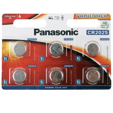 PANASONIC ΜΠΑΤΑΡΙΕΣ ΝΟΜΙΣΜΑΤΟΣ ΛΙΘΙΟΥ CR2025 3V Li-ion 1 ΤΕΜ. 6/BLISTER