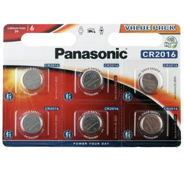 PANASONIC ΜΠΑΤΑΡΙΕΣ ΝΟΜΙΣΜΑΤΟΣ ΛΙΘΙΟΥ CR2016 3V 90mAh Li-ion 1 ΤΕΜ. 6/BLISTER