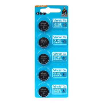 VINNIC ΜΠΑΤΑΡΙΕΣ ΝΟΜΙΣΜΑΤΟΣ ΛΙΘΙΟΥ CR1620 3V Li-ion 1 ΤΕΜ. 5/BLISTER