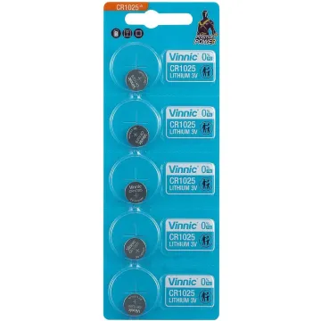 VINNIC ΜΠΑΤΑΡΙΕΣ ΝΟΜΙΣΜΑΤΟΣ ΛΙΘΙΟΥ CR1025 3V Li-ion 1 ΤΕΜ. 5/BLISTER