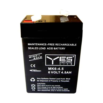 YES ΜΠΑΤΑΡΙΕΣ ΜΟΛΥΒΔΟΥ 6V 4.5Ah (70 x 45 x 100) ΑΚΡΟΔΕΚΤΗΣ T1/F1 4,75mm