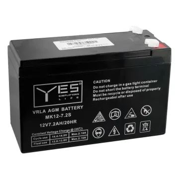 YES ΜΠΑΤΑΡΙΕΣ ΜΟΛΥΒΔΟΥ 12V 7.2Ah MK12-7.2S (151X65X95) ΑΚΡΟΔΕΚΤΗΣ T1/FI/S 4,75mm