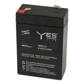 YES ΜΠΑΤΑΡΙΕΣ ΜΟΛΥΒΔΟΥ 6V 2.8Ah/20HR MK6-2.8 (65x96x32) ΑΚΡΟΔΕΚΤΗΣ T1/F1 4,75mm