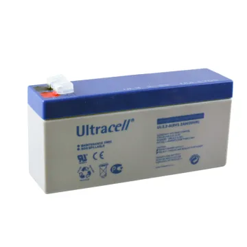 ULTRACELL ΜΠΑΤΑΡΙΕΣ ΜΟΛΥΒΔΟΥ 8V 3.2Ah UL3.2-8 (133x35x62) ΑΚΡΟΔΕΚΤΗΣ T1/F1 4,75mm