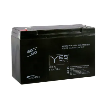 YES ΜΠΑΤΑΡΙΕΣ ΜΟΛΥΒΔΟΥ 6V 12Ah (150x92x48) ΑΚΡΟΔΕΚΤΗΣ T1/F1 4,75mm