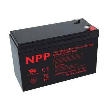 NPP ΜΠΑΤΑΡΙΕΣ ΜΟΛΥΒΔΟΥ 6V 12Ah MK6-12NPP (150X92X48) ΑΚΡΟΔΕΚΤΗΣ T2/F2 6,35mm