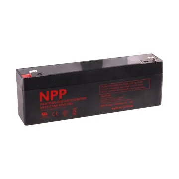NPP ΜΠΑΤΑΡΙΕΣ ΜΟΛΥΒΔΟΥ 12V 2.3Ah MK12-2.3NPP (178X34X60) ΑΚΡΟΔΕΚΤΗΣ T1/F1 4,75mm