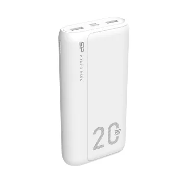 SILICON POWER POWER BANK QS15 20000mAh OUTPUT USB X 2 5V-3A/5V-3A max/ TYPE C 5V-3A /INPUT MICRO USB & TYPE C 5V-3A WHITE OR