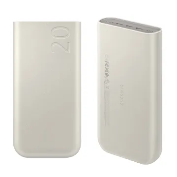 SAMSUNG POWER BANK EB-P4520XUEGEU 20000mAh 3 X 3.A USB-C SUPER FAST CHARGE PD 3.0 PPS 45W BEIGE OR