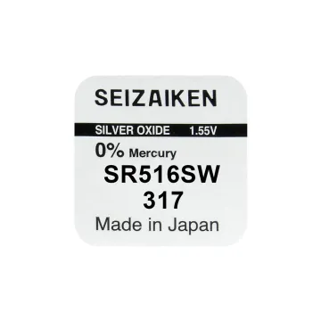 SEIZAIKEN SEIKO ΜΠΑΤΑΡΙΕΣ ΡΟΛΟΓΙΟΥ 317/SR516/V317/SR62 1.55V 12.5mAh SILVER OXIDE 1 ΤΕΜ/BLISTER