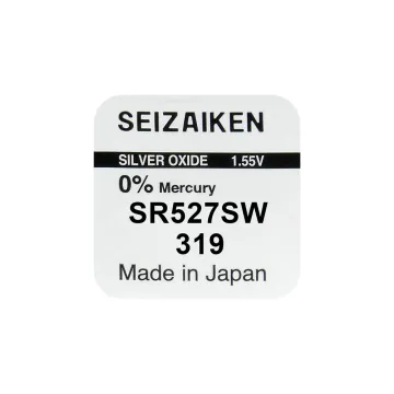 SEIZAIKEN SEIKO ΜΠΑΤΑΡΙΕΣ ΡΟΛΟΓΙΟΥ 319/SR527SW/SR67 1.55V 22mAh SILVER OXIDE 1 ΤΕΜ/BLISTER