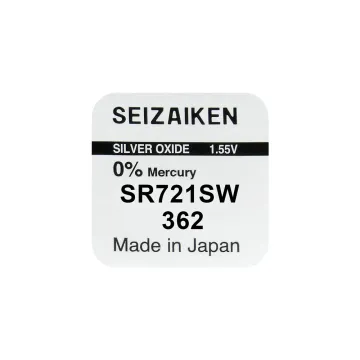 SEIZAIKEN SEIKO ΜΠΑΤΑΡΙΕΣ ΡΟΛΟΓΙΟΥ 362/SR58/361/SR721SW/G11/AG11 1.55V 28mAh SILVER OXIDE 1 ΤΕΜ/BLISTER