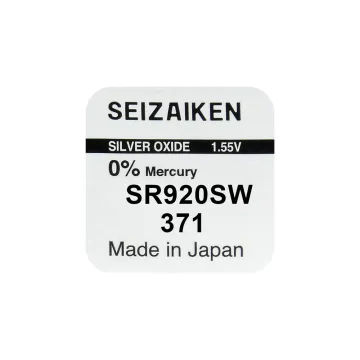 SEIZAIKEN SEIKO ΜΠΑΤΑΡΙΕΣ ΡΟΛΟΓΙΟΥ 371/SR69/370/SR920SW/G6/AG6 1.55V 46mAh SILVER OXIDE 1 ΤΕΜ/BLISTER