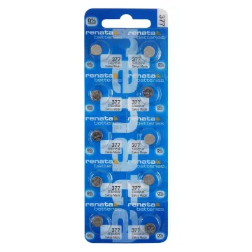 RENATA ΜΠΑΤΑΡΙΕΣ ΡΟΛΟΓΙΟΥ 377/LR66/LR626/177/SR626/G4/SR66/AG4 1.55V 27mAh SILVER OXIDE 1 ΤΕΜ. 10/BLISTER