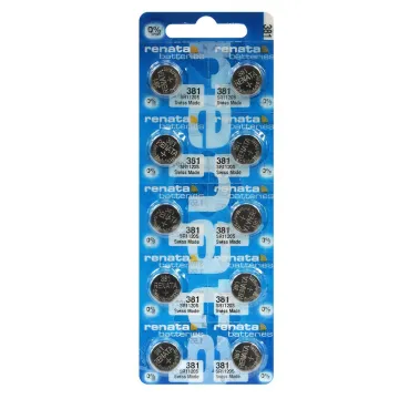 RENATA ΜΠΑΤΑΡΙΕΣ ΡΟΛΟΓΙΟΥ 381/SR55/LR55/191/LR1120/G8/AG8 1.55V 50mAh SILVER OXIDE 1 ΤΕΜ. 10/BLISTER