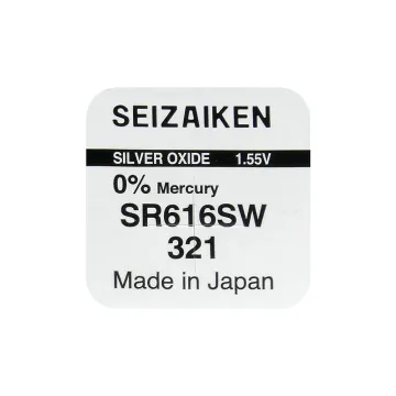 SEIZAIKEN SEIKO ΜΠΑΤΑΡΙΕΣ ΡΟΛΟΓΙΟΥ 321/SR616SW/V321/SR65 1.55V 16mAh SILVER OXIDE 1 ΤΕΜ/BLISTER