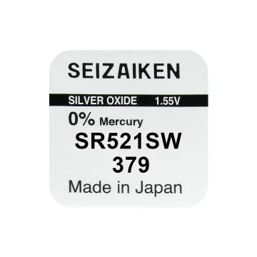 SEIZAIKEN SEIKO ΜΠΑΤΑΡΙΕΣ ΡΟΛΟΓΙΟΥ 379/LR63/L521/G0/SR63/AG0 1.55V 14mAh SILVER OXIDE 1 ΤΕΜ/BLISTER