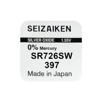 SEIZAIKEN SEIKO ΜΠΑΤΑΡΙΕΣ ΡΟΛΟΓΙΟΥ 397/396/L726F/LR59/L726/SR59/G2/AG2 1.55V 33mAh SILVER OXIDE 1 ΤΕΜ/BLISTER