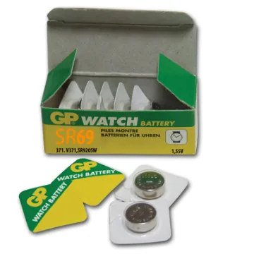 GP ΜΠΑΤΑΡΙΕΣ ΡΟΛΟΓΙΟΥ SR69/LR69/AG6/LR920/371/AG6 1.55V 44mAh SILVER OXIDE 1 ΤΕΜ. 10/BLISTER