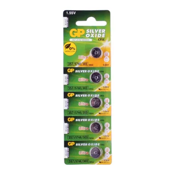 GP ΜΠΑΤΑΡΙΕΣ ΡΟΛΟΓΙΟΥ 357/S76E/303/SR44/AG13 1.55V 165mAh SILVER OXIDE 1 ΤΕΜ. 5/BLISTER