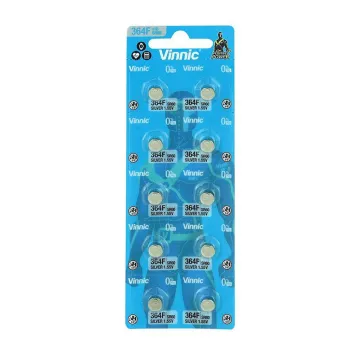VINNIC ΜΠΑΤΑΡΙΕΣ ΡΟΛΟΓΙΟΥ 364F/LR60/164/364/363/LR620/L1142/L621/D186/G1/AG1 1.55V 19mAh SILVER OXIDE 1 ΤΕΜ. 10/BLISTER
