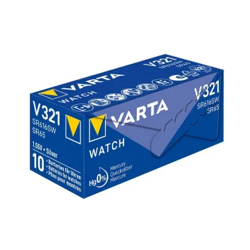 VARTA ΜΠΑΤΑΡΙΕΣ ΡΟΛΟΓΙΟΥ V321/SR616SW/321/SR65 1.55V 16mAh SILVER OXIDE 1 ΤΕΜ 10/BLISTER