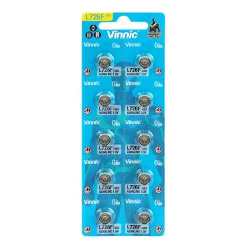 VINNIC ΜΠΑΤΑΡΙΕΣ ΡΟΛΟΓΙΟΥ L726F/LR59/L726/SR59/397/396/G2/AG2 1.5V ALKALINE 1 ΤΕΜ. 10/BLISTER