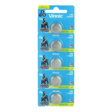 VINNIC ΜΠΑΤΑΡΙΕΣ ΡΟΛΟΓΙΟΥ LR9/EPX625G/625/L1560 1.5V ALKALINE 1 ΤΕΜ. 5/BLISTER