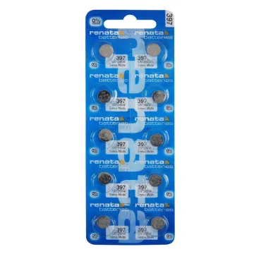 RENATA ΜΠΑΤΑΡΙΕΣ ΡΟΛΟΓΙΟΥ 397/LR59/L726/SR59/396/G2/AG2 1.55V 32mAh SILVER OXIDE 1 ΤΕΜ. 10/BLISTER