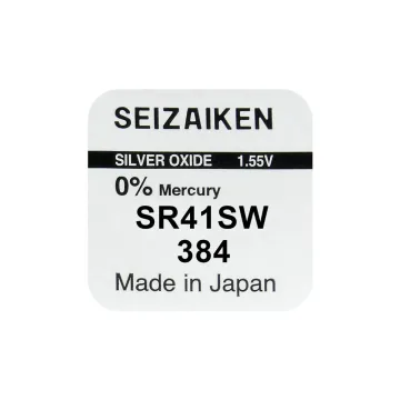 SEIZAIKEN SEIKO ΜΠΑΤΑΡΙΕΣ ΡΟΛΟΓΙΟΥ 384/SR41/392/G3/AG3 1.55V 45mAh SILVER OXIDE 1 ΤΕΜ/BLISTER