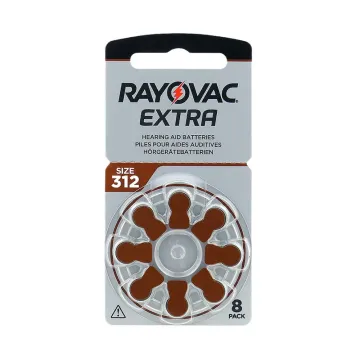 RAYOVAC ΜΠΑΤΑΡΙΕΣ ΑΚΟΥΣΤΙΚΩΝ ΒΑΡΗΚΟΪΑΣ 312 EXTRA PR312/PR41/ZA312 1.45V 180mAh 8/BLISTER