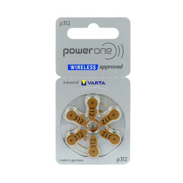 VARTA POWER ONE ΜΠΑΤΑΡΙΕΣ ΑΚΟΥΣΤΙΚΩΝ ΒΑΡΗΚΟΪΑΣ 312 P312/PR312/PR41/ZA312 1.45V 170mAh 6/BLISTER