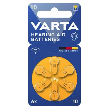 VARTA ΜΠΑΤΑΡΙΕΣ ΑΚΟΥΣΤΙΚΩΝ ΒΑΡΗΚΟΪΑΣ SIZE 10/PR70/ZA10/PR10 1.45V mAh 6/BLISTER