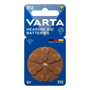 VARTA ΜΠΑΤΑΡΙΕΣ ΑΚΟΥΣΤΙΚΩΝ ΒΑΡΗΚΟΪΑΣ 312 P312/PR312/PR41/ZA312 1.45V 180mAh 6/BLISTER