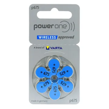 VARTA POWER ONE ΜΠΑΤΑΡΙΕΣ ΑΚΟΥΣΤΙΚΩΝ ΒΑΡΗΚΟΪΑΣ PR675/PR44/ZA675 1.45V 650mAh 6/BLISTER
