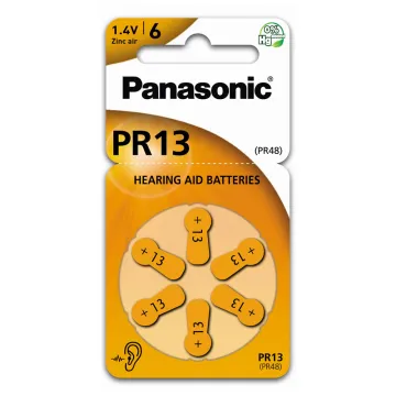 PANASONIC ΜΠΑΤΑΡΙΕΣ ΑΚΟΥΣΤΙΚΩΝ ΒΑΡΗΚΟΪΑΣ ZL12/PR48/ZA13 1.4V 230mAh 6/BLISTER