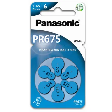PANASONIC ΜΠΑΤΑΡΙΕΣ ΑΚΟΥΣΤΙΚΩΝ ΒΑΡΗΚΟΪΑΣ PR675/PR44/ZA675 1.4V 230mAh 6/BLISTER