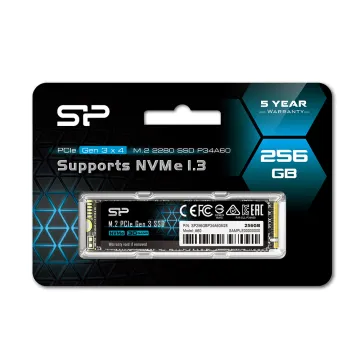 SILICON POWER ACE A60 SSD PCIe GEN 3x4 NVMe 1.3 SLC 256GB M.2 HMB - DRAM Max 2200/1600 Mb/s