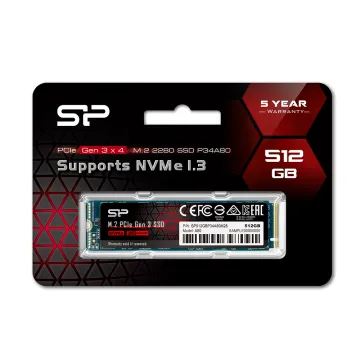 SILICON POWER ACE A80 SSD PCIe GEN 3x4 NVMe 1.3 SLC 512GB M.2 HMB - DRAM Max 3400/2300 Mb/s