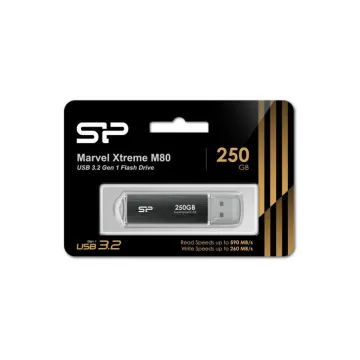 SILICON POWER USB FLASH DRIVE 250GB USB-A 3.2 MARVEL M80 SP250GBUF3M80V1G GRAY-R/W 1000/700 Mb/s