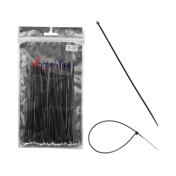 VOLTE-TEL ΔΕΜΑΤΙΚΑ/ΔΙΑΧΕΙΡΙΣΗ ΚΑΛΩΔΙΩΝ NYLON ΑΝΘΕΚΤΙΚΑ 2.5mm ΠΛΑΤΟΣ 20cm ΜΗΚΟΣ ΜΑΥΡΟ 100 ΤΕΜ.