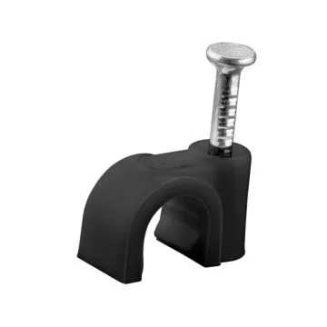 HYPER-FIX ΡΟΚΑ ΓΙΑ ΔΙΑΜΕΤΡΟ ΚΑΛΩΔΙΟΥ 8mm ΥΨΟΣ 9.7mm - ΚΑΡΦΙ 1.80x18mm ΜΑΥΡΟ - KOYTI 100 ΤΕΜ