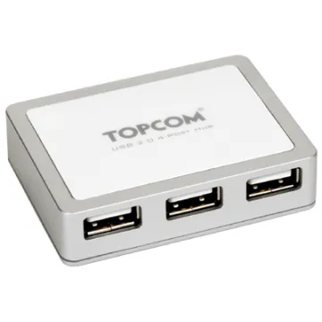USB-A HUB mini 224Ρ 4 port TOPCOM ΜΕ ΤΡΟΦΟΔΟΣΙΑ
