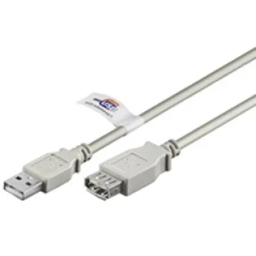 ΚΑΛΩΔΙΟ Η/Υ USB-A (A-MALE)->USB-A (A-FEMALE)USB-A2.0 1.8m GREY HiSpeed