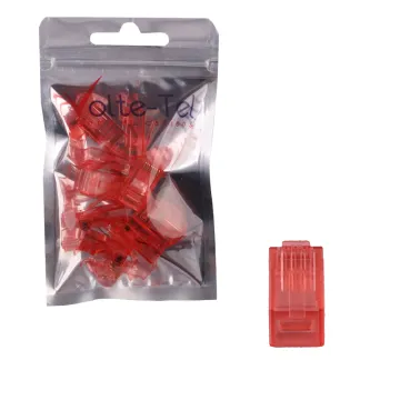 VOLTE-TEL ΦΙΣ ΤΗΛΕΦΩΝΙΚΗΣ ΓΡΑΜΜΗΣ / ΔΙΚΤΥΟΥ RJ45 8P8C UTP CAT C6 MALE 6+2 PIN ΓΙΑ ΣΤΡΟΓΓΥΛΑ ΚΑΛΩΔΙΑ ΚΟΚΚΙΝΟ