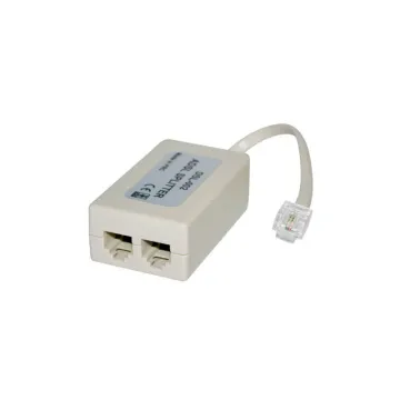 ΦΙΛΤΡΟ ΚΑΙ SPLITTER PSTN ADSL ΤΗΛΕΦΩΝΙΚΗΣ ΓΡΑΜΜΗΣ ΣΕ ΤΗΛΕΦΩΝΙΚΗΣ ΓΡΑΜΜΗΣ RJ11 ΚΑΙ MODEM ΑΣΠΡΟ