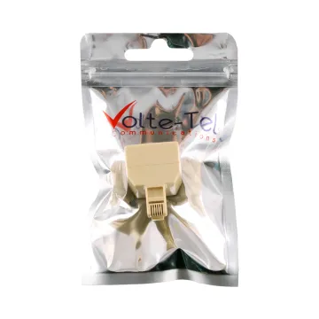 VOLTE-TEL ΤΑΦ-SPLITTER ΤΗΛΕΦΩΝΟΥ RJ11 (ΑΡΣΕΝΙΚΟ) ΣΕ 2 RJ11 (ΘΗΛΥΚΟ) ΜΠΕΖ