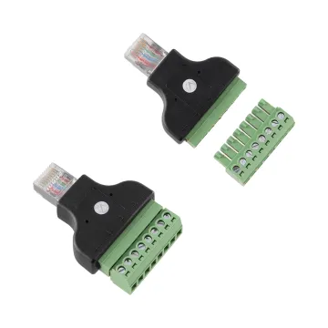VOLTE-TEL ΑΝΤΑΠΤΟΡΑΣ RJ45 8P8C (ΑΡΣΕΝΙΚΟ) ΣΕ ΑΠΟΣΠΟΜΕΝΗ ΚΛΕΜΑ ΜΕ ΒΙΔΕΣ 8 PIN ΜΑΥΡΟ