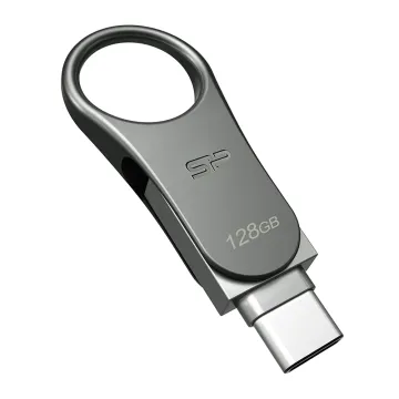 SILICON POWER USB-C FLASH DRIVE 128GB USB 3.2+OTG C80 SP128GBUC3C80V1S
